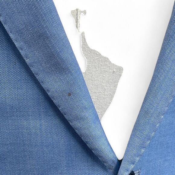 Tiglio Luxe 100% Wool Blue Sangria Jacket Blazer 48R Viscose Paisley Lining - Picture 2 of 13